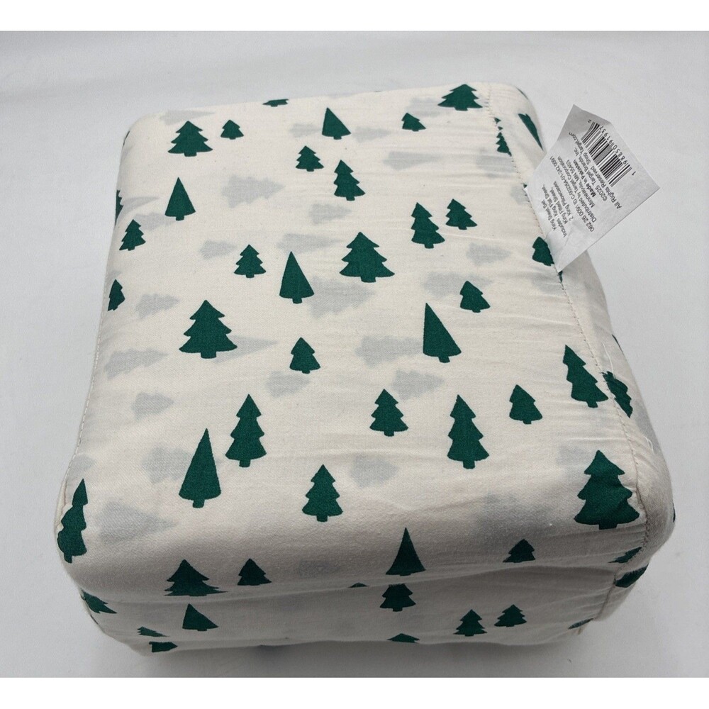 Wondershop Christmas Tree Flannel 100% Cotton King Sheet Set 4pcs.